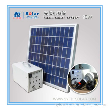 Solar System for Home Use /Traveling/ Camping/DC Power Supplying (SYFD-SS15W)
